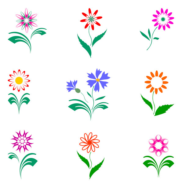 花集，设计元素。图片下载