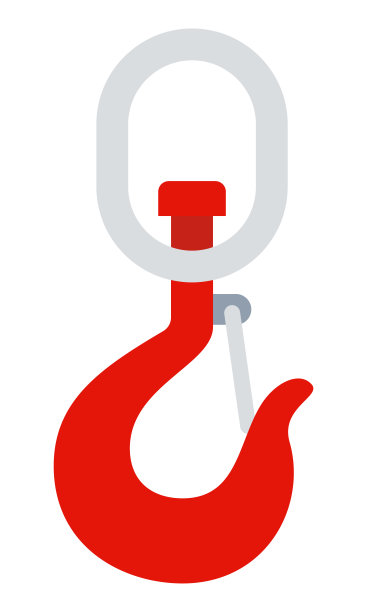 提升航海钩矢量图标平坦孤立图片下载