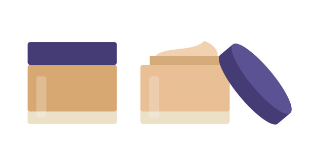 化妆色调的基础在罐子矢量图标平面孤立的插图图片下载