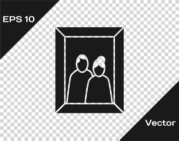 灰色相框上的表图标隔离上图片下载