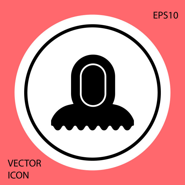 黑色中世纪兜帽图标孤立在红色图片下载