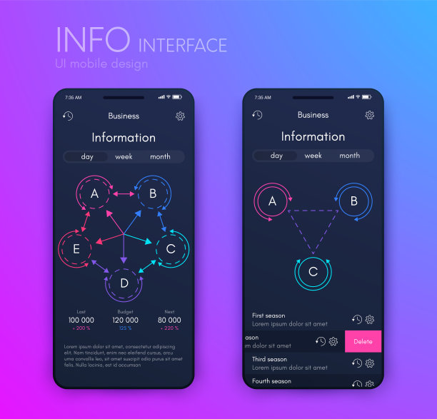 现代商业信息图表元素图片下载