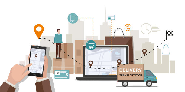 快递服务业务物流信息图表图片下载