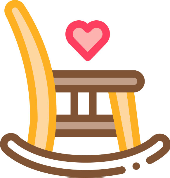 摇椅图标轮廓图片下载