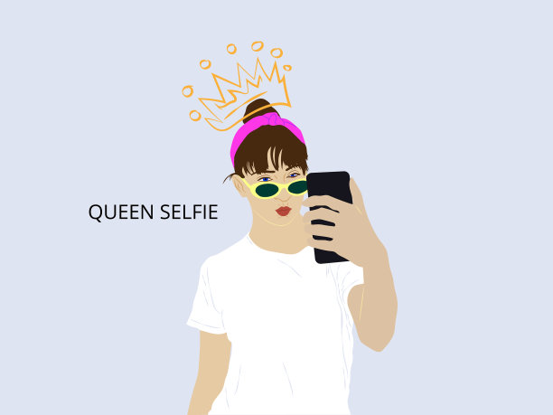 自拍标语，女孩自拍图片下载