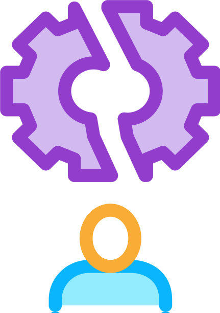 坏齿轮人图标轮廓图片下载