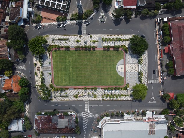 城市景观鸟瞰图帕蒂摄政，中爪哇，印度尼西亚图片下载