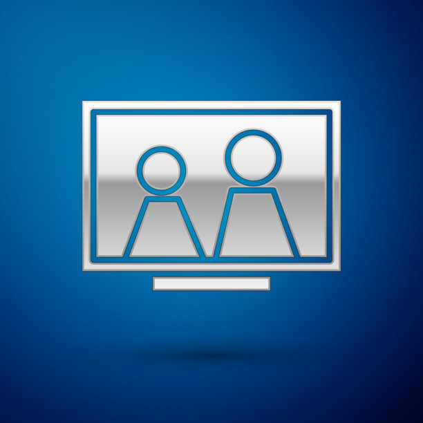 银色相框上的表图标隔离上图片下载