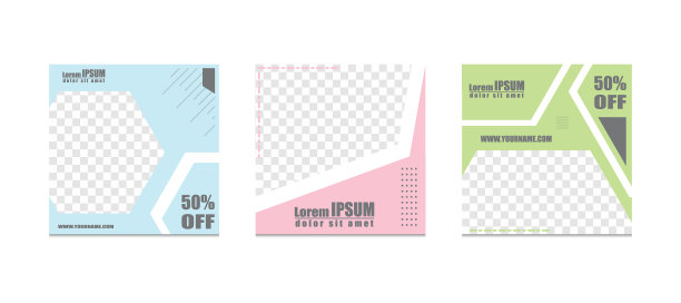 可编辑的社交媒体帖子模板图片下载