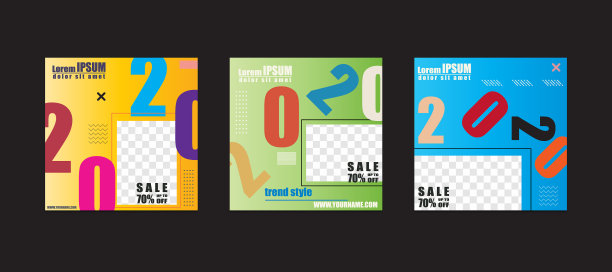 可编辑的社交媒体帖子模板图片下载