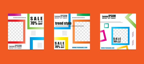 可编辑的社交媒体帖子模板图片下载