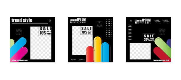 可编辑的社交媒体帖子模板图片下载