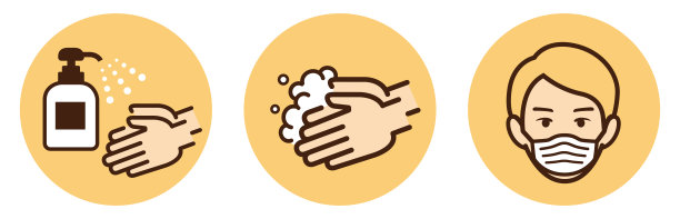 洗手、消毒、漱口、口罩图片下载