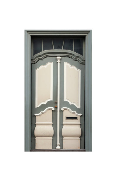 古建筑中带有装饰元素的木门图片下载