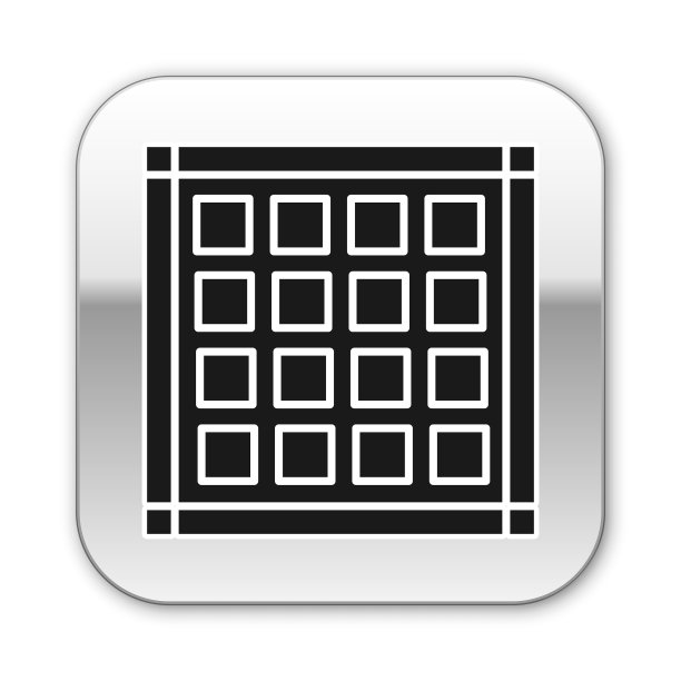 黑色方格餐巾图标孤立在白色图片下载