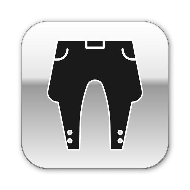 黑色裤子图标孤立在白色背景图片下载