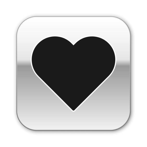 黑色的心图标孤立在白色的背景图片下载