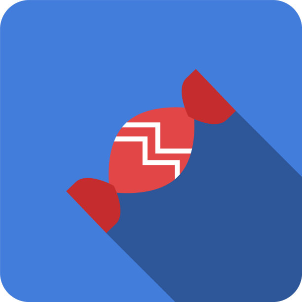 糖果平面图标与长阴影图片下载