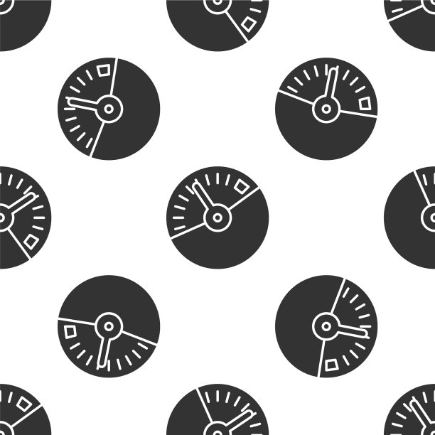 灰色速度计图标隔离无缝图案上图片下载