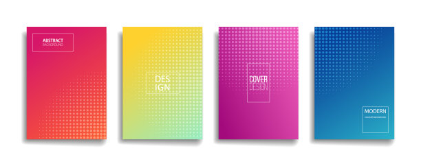 明亮的渐变颜色抽象线条图案背景封面设计。现代的背景设计与时尚和生动活泼的色彩。蓝紫红橙绿标语牌海报矢量封面模板。图片下载