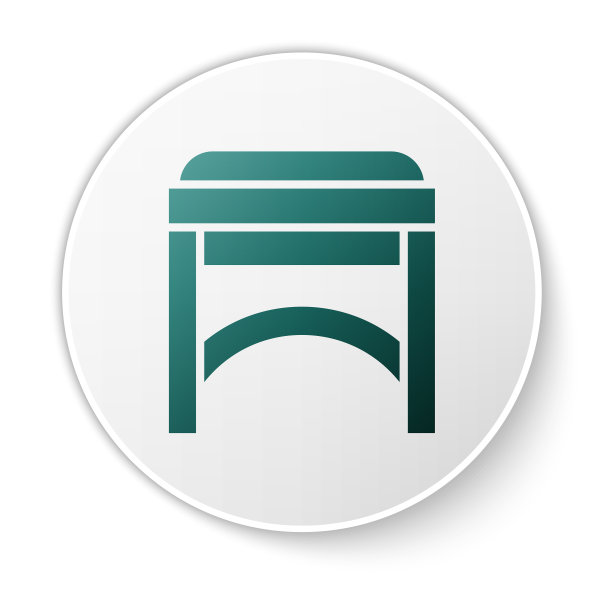 绿色椅子图标孤立在白色背景图片下载