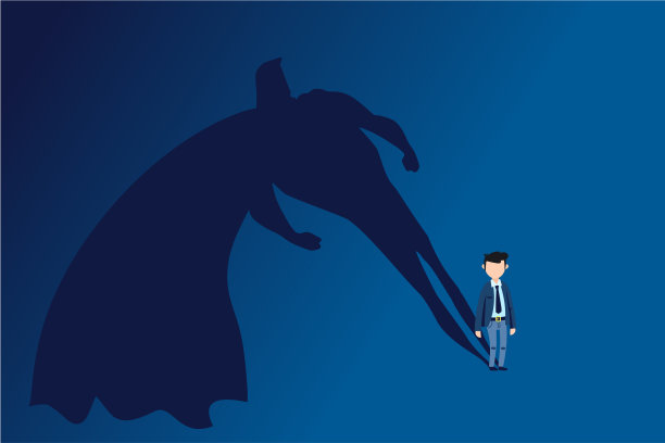 商人的超级英雄。成功的创业图片下载