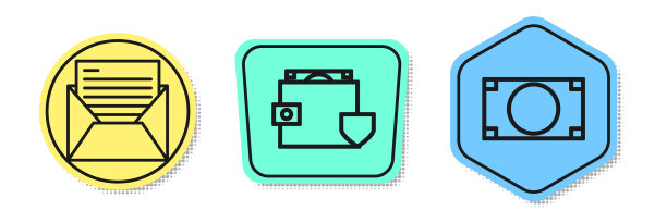 设行邮件和电子邮件，钱包和钱用图片下载