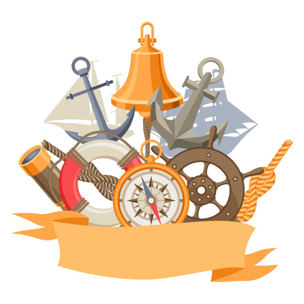 背景与航海符号和项目。图片下载