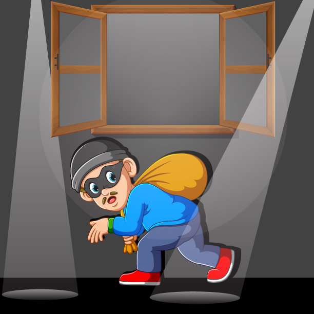 小偷在夜晚的行动图片下载