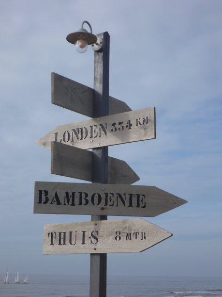 旅游木牌与距离不同的地方图片下载