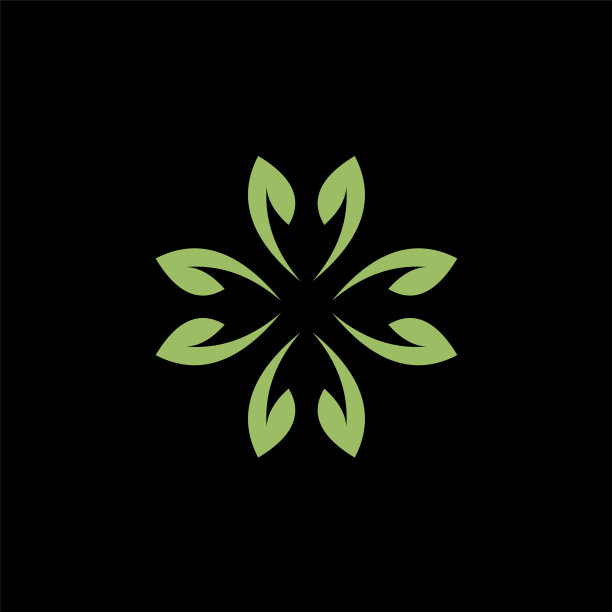 叶片生态自然标志模板图片下载