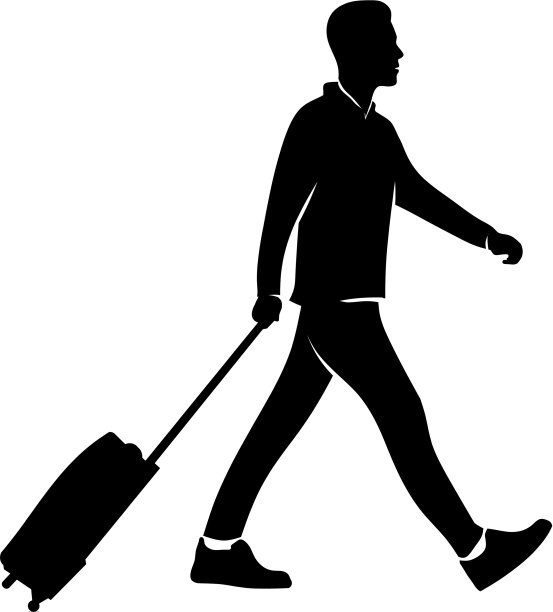 带着行李架的旅行者图片下载