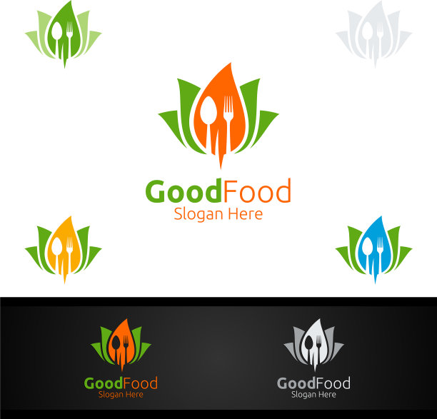 健康食品标识模板有机菜单设计图片下载