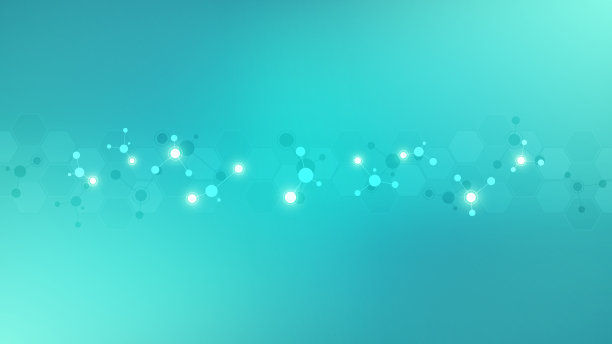 摘要分子结构背景。分子或DNA链，基因工程，神经网络，创新技术，科学研究。技术、科学和医学概念。图片下载