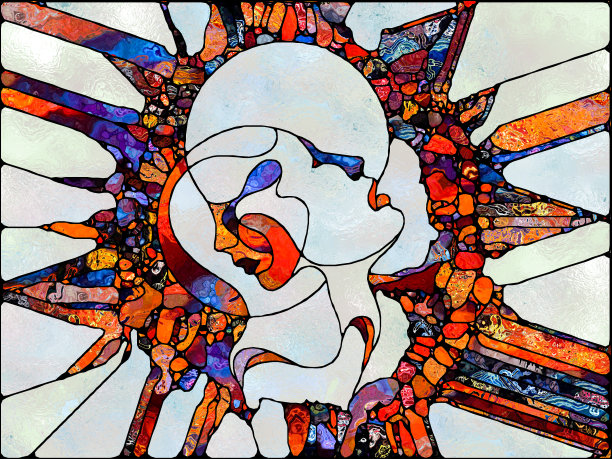 虚拟的彩色玻璃图片下载