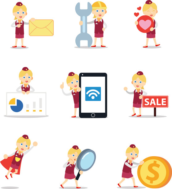 设定女性为飞机乘务员图片下载