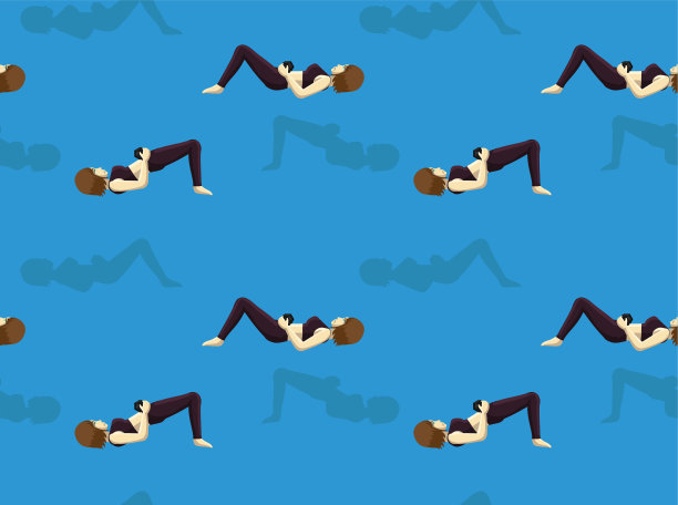 漫画女人臀桥无缝背景墙纸01图片下载