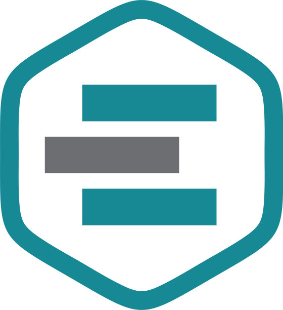 六边形E字母logo模板图片下载