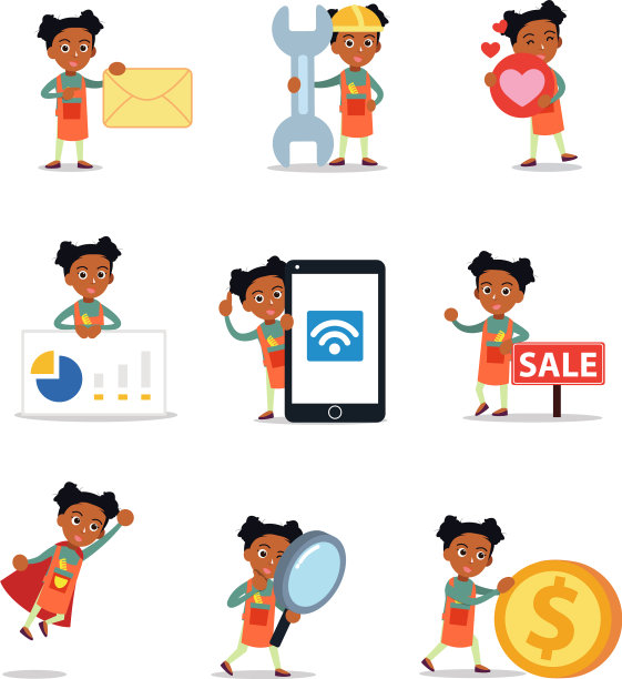 设定人物女性美发师工作图片下载