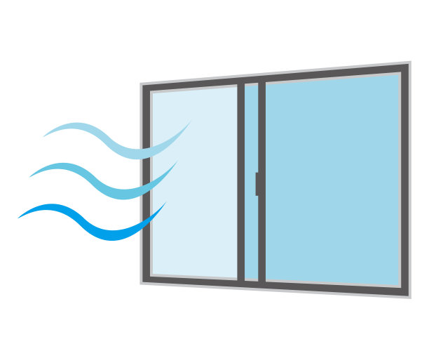 矢量图打开窗户和更换空气。图片下载
