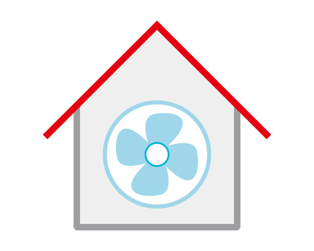 矢量插图促进房间空气的通风。图片下载