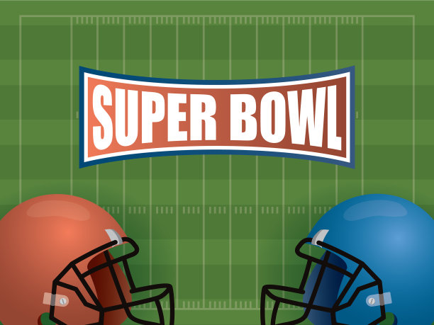 带头盔的超级碗运动海报图片下载