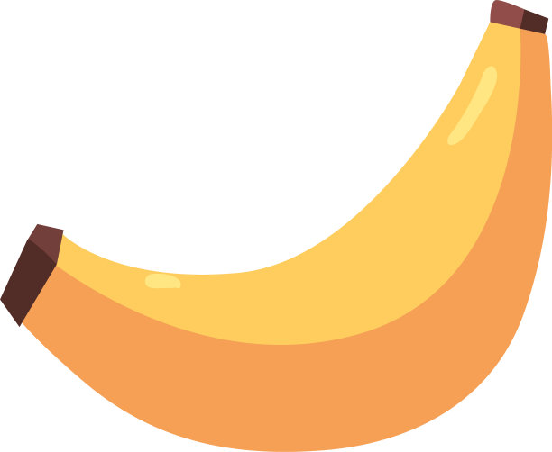 隔离香蕉果实设计图片下载