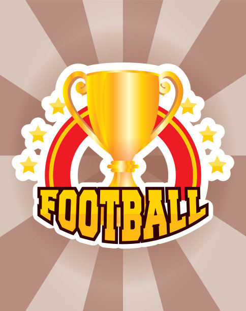 超级碗运动海报与奖杯框架图片下载