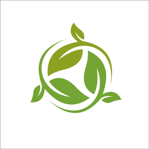 叶子标志圆模板图片下载