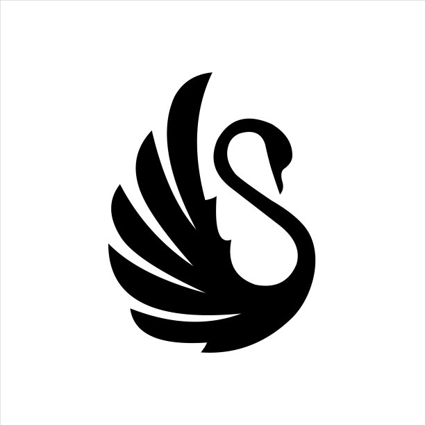 天鹅标志模板设计图片下载