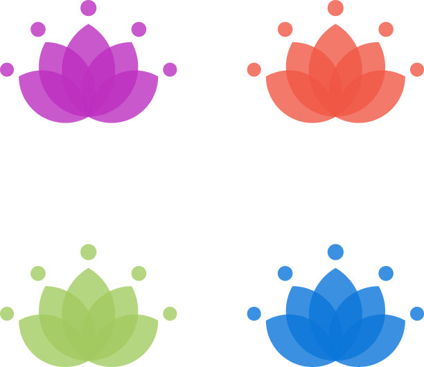 莲花标志捆绑莲花模板图片下载