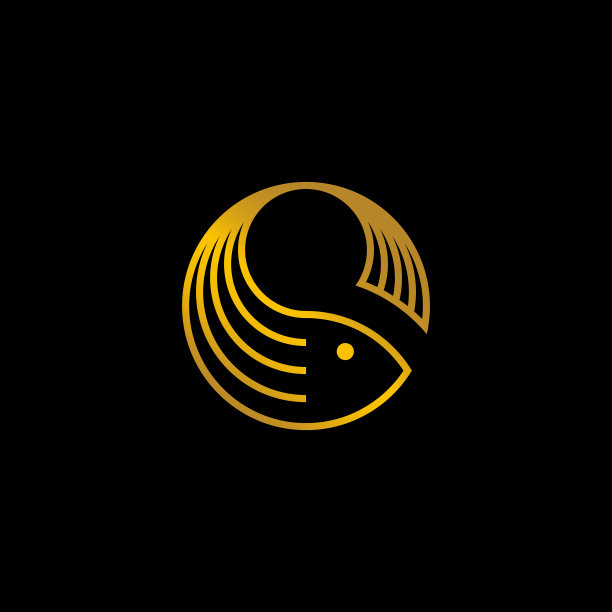 图案鱼标志图案鱼设计元素图片下载