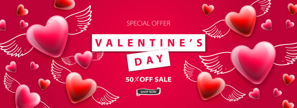 情人节促销背景浪漫图片下载