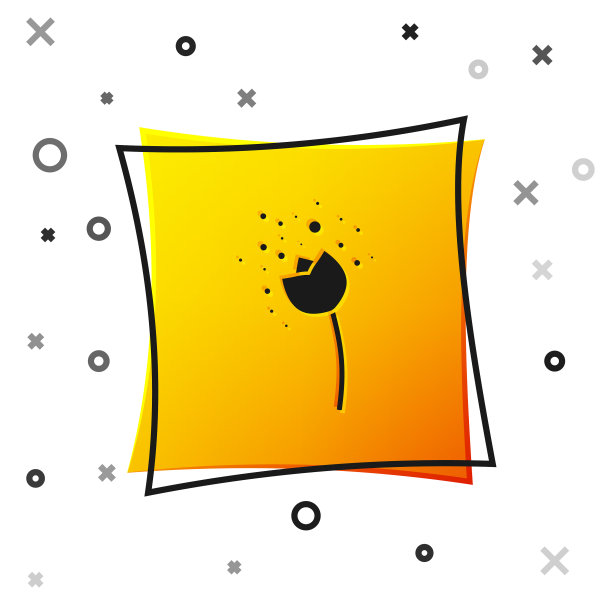 在大气中产生花粉的黑色花图片下载